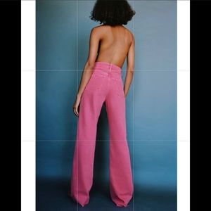 NWOT Pink Zara High Rise Wide Leg Jeans. Size 6. Size EUR 38.